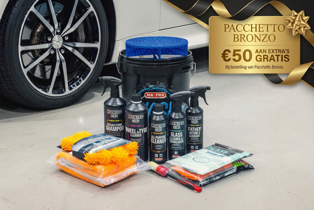 Pacchetto Bronzo met €50 aan gratis extra’s in dezelfde gouden cadeaustijl